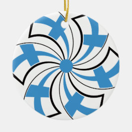 Finnischer Stern Keramikornament