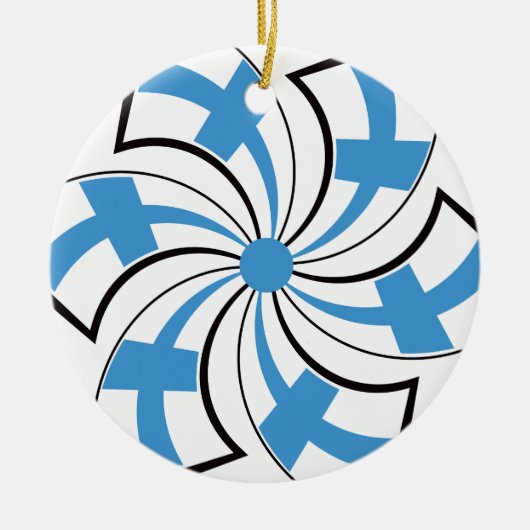 Finnischer Stern Keramikornament (Vorne)