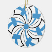 Finnischer Stern Keramikornament (Links)
