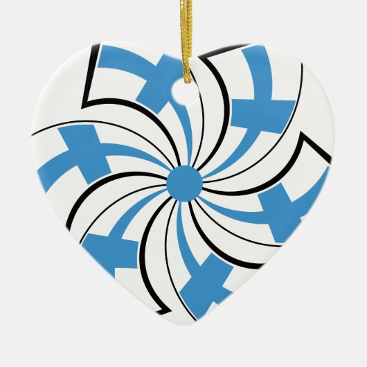 Finnischer Stern Keramikornament (Vorne)