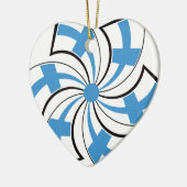Finnischer Stern Keramikornament (Links)