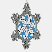 Finnischer Stern Schneeflocken Zinn-Ornament (Links)