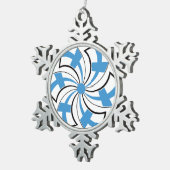 Finnischer Stern Schneeflocken Zinn-Ornament (Rechts)
