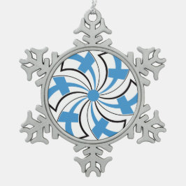 Finnischer Stern Schneeflocken Zinn-Ornament