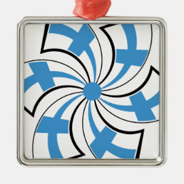 Finnischer Stern Silbernes Ornament