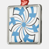 Finnischer Stern Silbernes Ornament (Links)