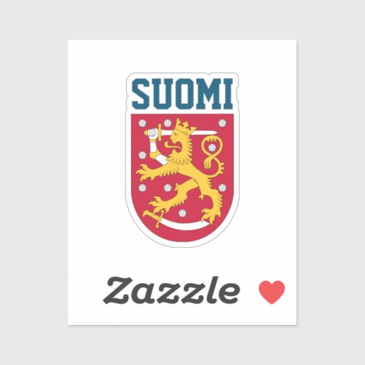 finnischer Wappen Aufkleber (Blatt)
