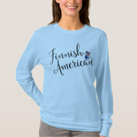 Finnisches Amerikaner Entwinted Herz-T-Shirt