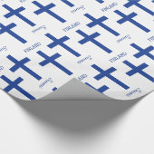 Finnisches Flaggengewohnheits-Packpapier Geschenkpapier (Ecke)