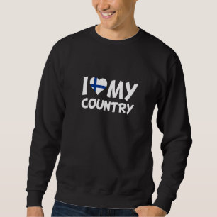 Finnisches Flaggenherz I Liebe mein Land Finnland Sweatshirt