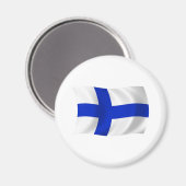 Finnisches Flaggenmagnet Magnet (Vorderseite/Rückseite)
