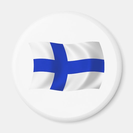 Finnisches Flaggenmagnet Magnet (Vorne)