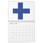 Finnisches Flaggenzeichen Kalender (Feb 2027)