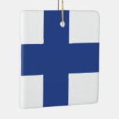 Finnisches Flaggenzeichen Keramikornament (Rechts)