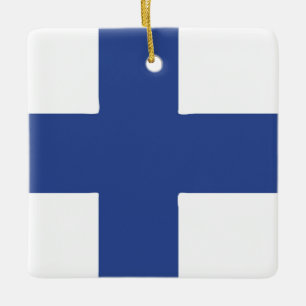 Finnisches Flaggenzeichen Keramikornament