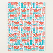 Finnisches Fox & Bird Folk Art Muster Planer (Vorderseite)