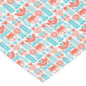 Finnisches Fox- u. Vogel-Volkskunst-Muster Kurzer Tischläufer (Ecke)