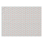 Finnisches Fox- u. Vogel-Volkskunst-Muster Tischdecke (Vorderseite (Horizontal))