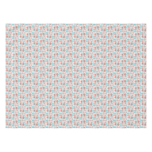 Finnisches Fox- u. Vogel-Volkskunst-Muster Tischdecke (Vorderseite (Horizontal))