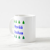 finnisches Frohe Weihnachten Kaffeetasse (Vorderseite Links)