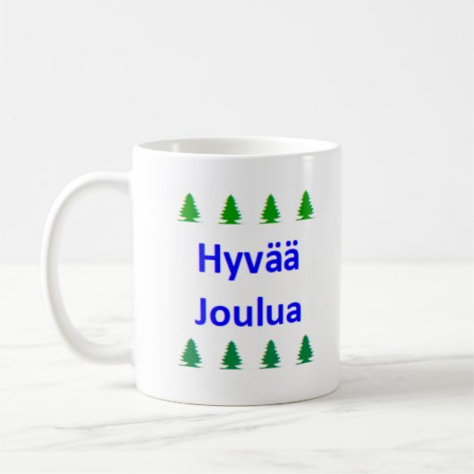 finnisches Frohe Weihnachten Kaffeetasse (Links)