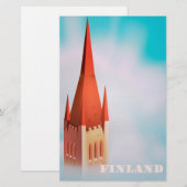 Finnisches Kirchenplakat Briefpapier (Vorne/Hinten)