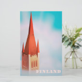 Finnisches Kirchenplakat Briefpapier (Stehend Vorderseite)