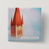 Finnisches Kirchenplakat Button (Vorderseite)