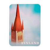 Finnisches Kirchenplakat Magnet (Vertikal)