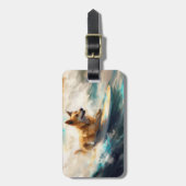 Finnisches Lapphund Beach Surfainting Gepäckanhänger (Vorderseite vertikal)
