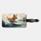 Finnisches Lapphund Beach Surfainting Gepäckanhänger (Rückseite horizontal)