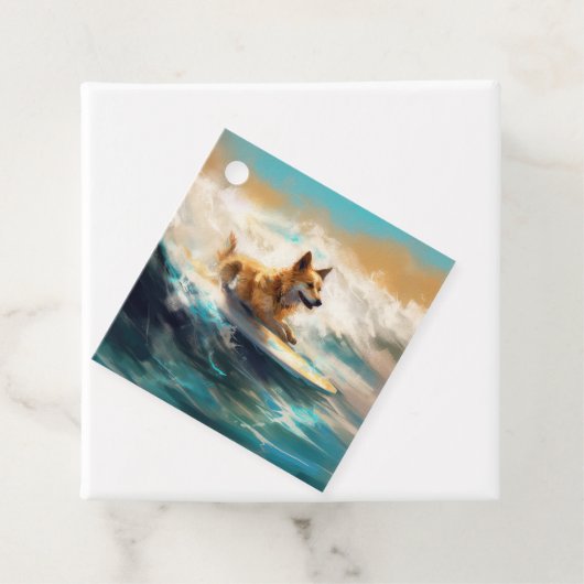 Finnisches Lapphund Beach Surfainting Geschenkanhänger (Beispiel)