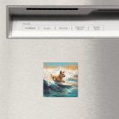 Finnisches Lapphund Beach Surfainting Magnet (In Situ (Geschirrspüler))