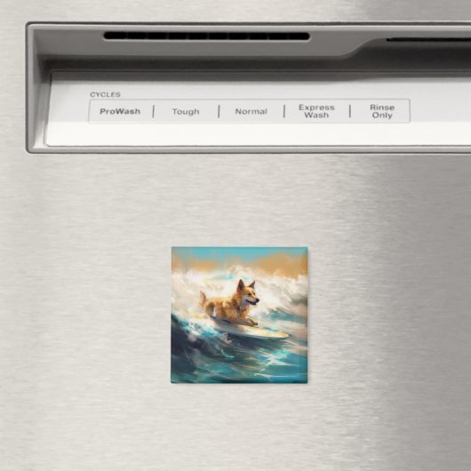 Finnisches Lapphund Beach Surfainting Magnet (In Situ (Geschirrspüler))