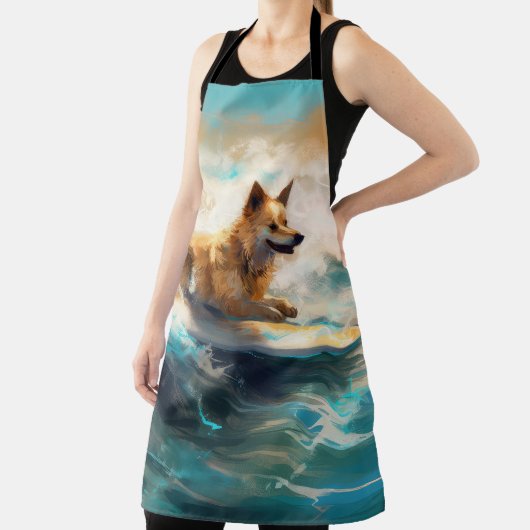 Finnisches Lapphund Beach Surfainting Schürze (InSitu)