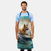 Finnisches Lapphund Beach Surfainting Schürze (Getragen)