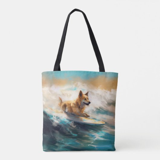 Finnisches Lapphund Beach Surfainting Tasche (Rückseite)