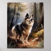 Finnisches Lapphund Dog Art Print Poster (Vorne)