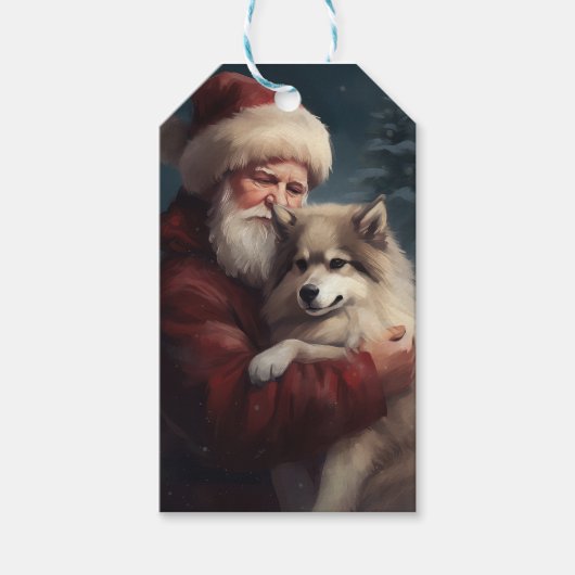 Finnisches Lapphund Weihnachtsfest Weihnachten Geschenkanhänger (Vorderseite)