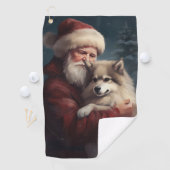 Finnisches Lapphund Weihnachtsfest Weihnachten Golfhandtuch (Insitu)
