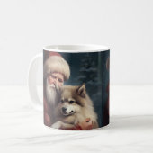 Finnisches Lapphund Weihnachtsfest Weihnachten Kaffeetasse (Vorderseite Links)