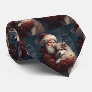 Finnisches Lapphund Weihnachtsfest Weihnachten Krawatte