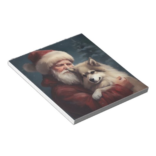 Finnisches Lapphund Weihnachtsfest Weihnachten Notizblock (angewinkelt)