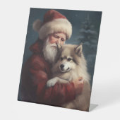 Finnisches Lapphund Weihnachtsfest Weihnachten Sockelschild (Vorderseite)