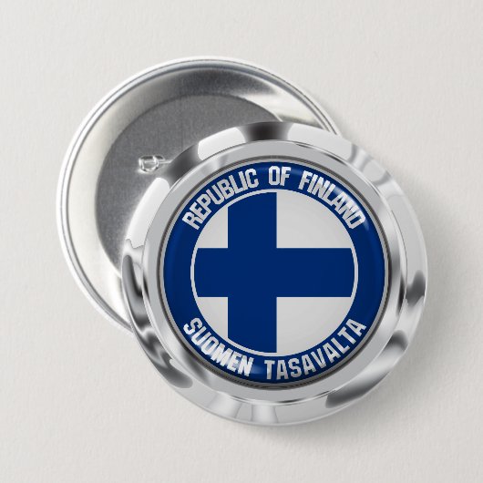 Finnisches RundEmblem Button (Vorne & Hinten)