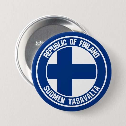 Finnisches RundEmblem Button (Vorne & Hinten)