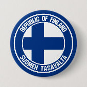 Finnisches RundEmblem Button (Vorderseite)