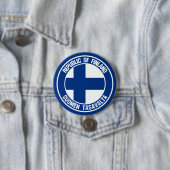 Finnisches RundEmblem Button (Beispiel)