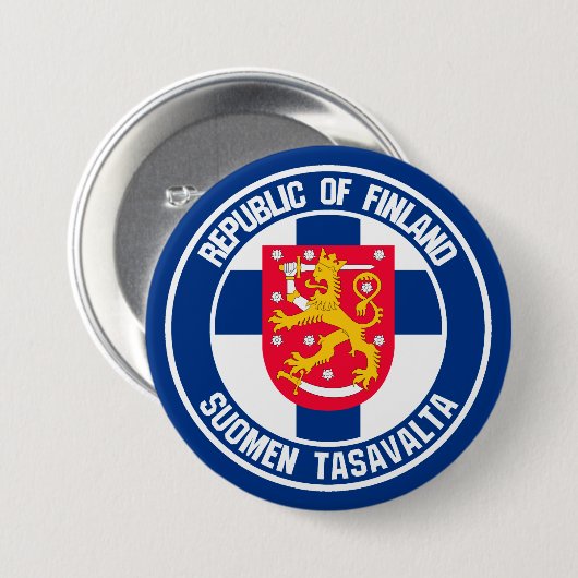 Finnisches RundEmblem Button (Vorne & Hinten)