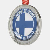 Finnisches RundEmblem Ornament Aus Metall (Links)